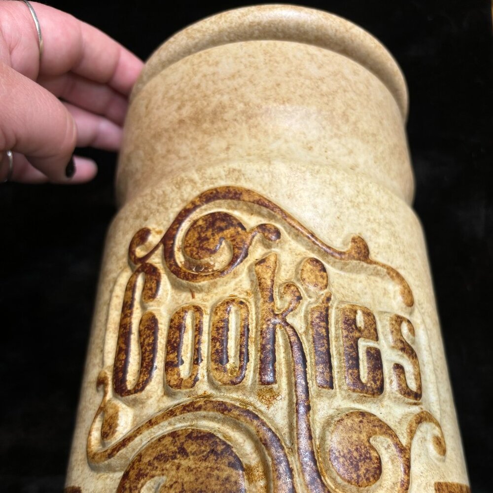 Vintage Mid-Century Modern Stoneware Cookie Jar by Pottery Craft